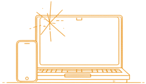 clean looking laptop and mobile device