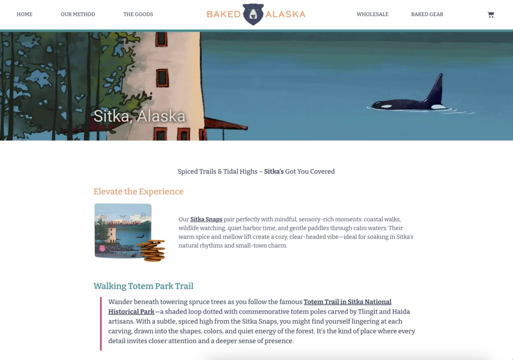 Baked Alaska - Sitka Activity page