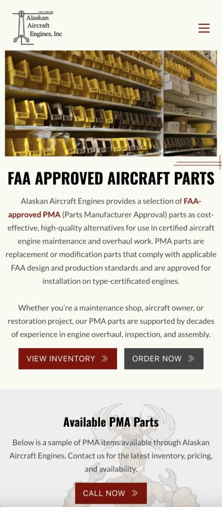 Alaskan Aircraft Engines mobile website