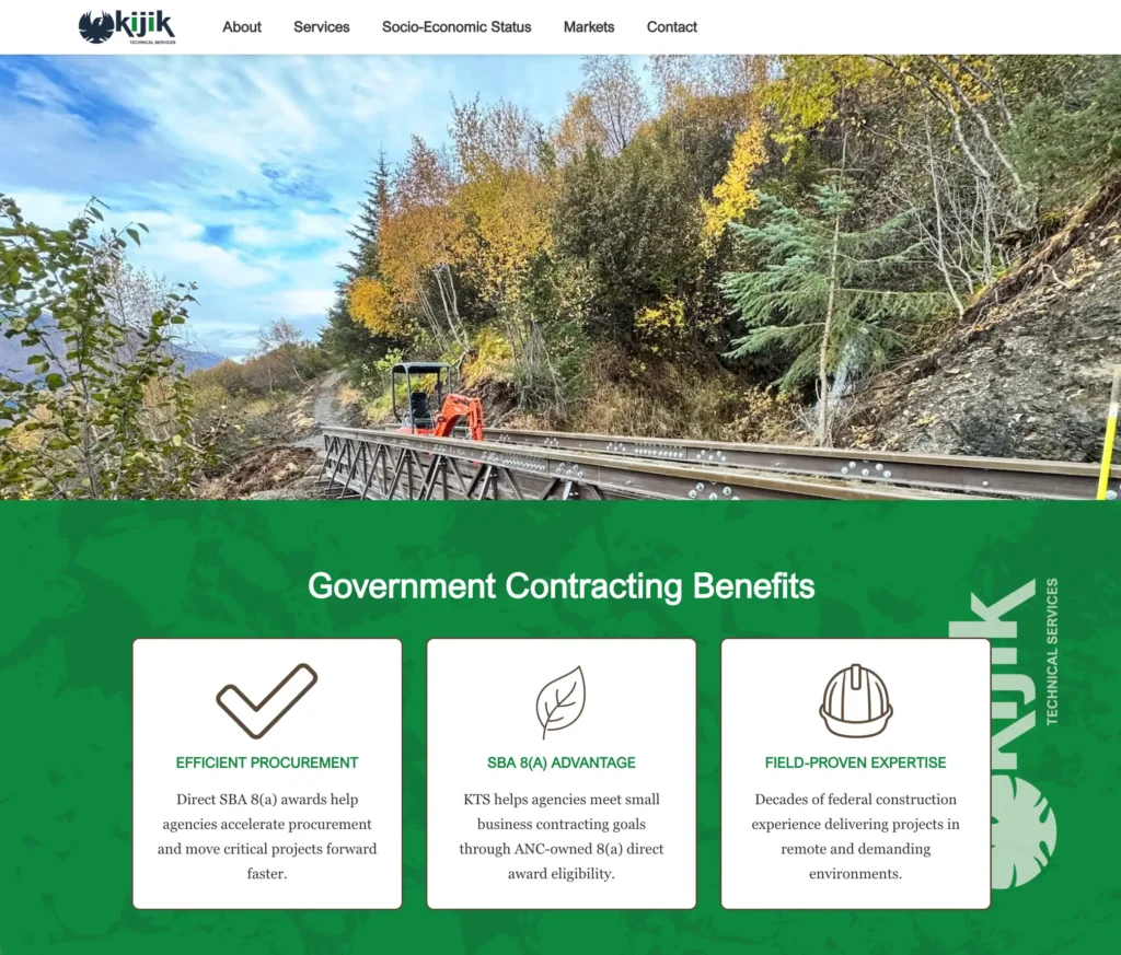 Preview of Kijik Technical Services website