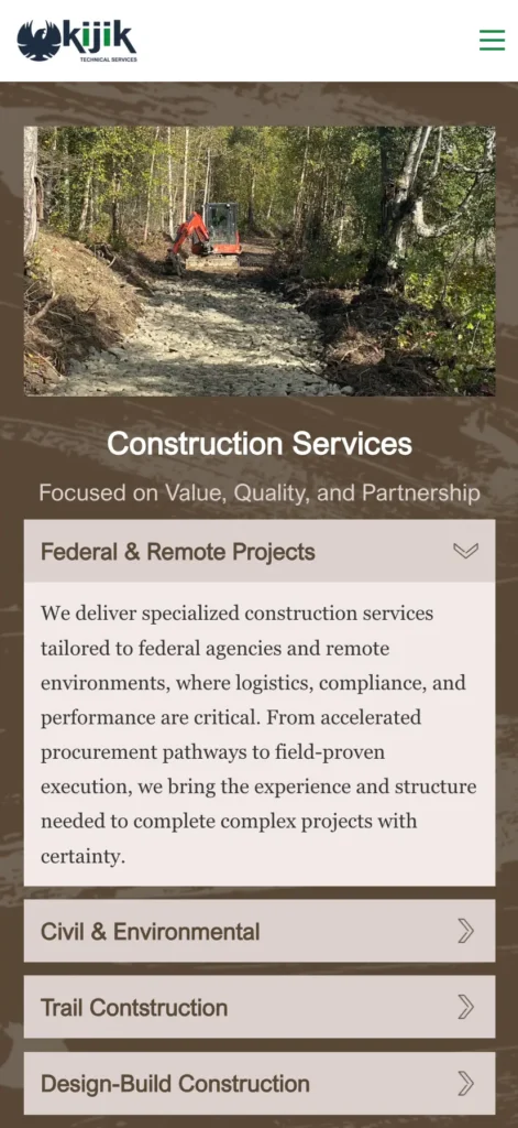 Preview of Kijik Technical Services website